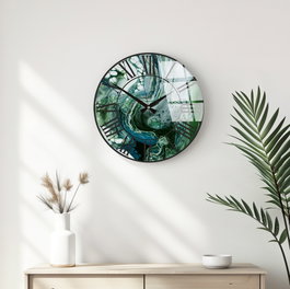 Wallity Reloj de pared decorativo de cristal Multicolor 40 cm